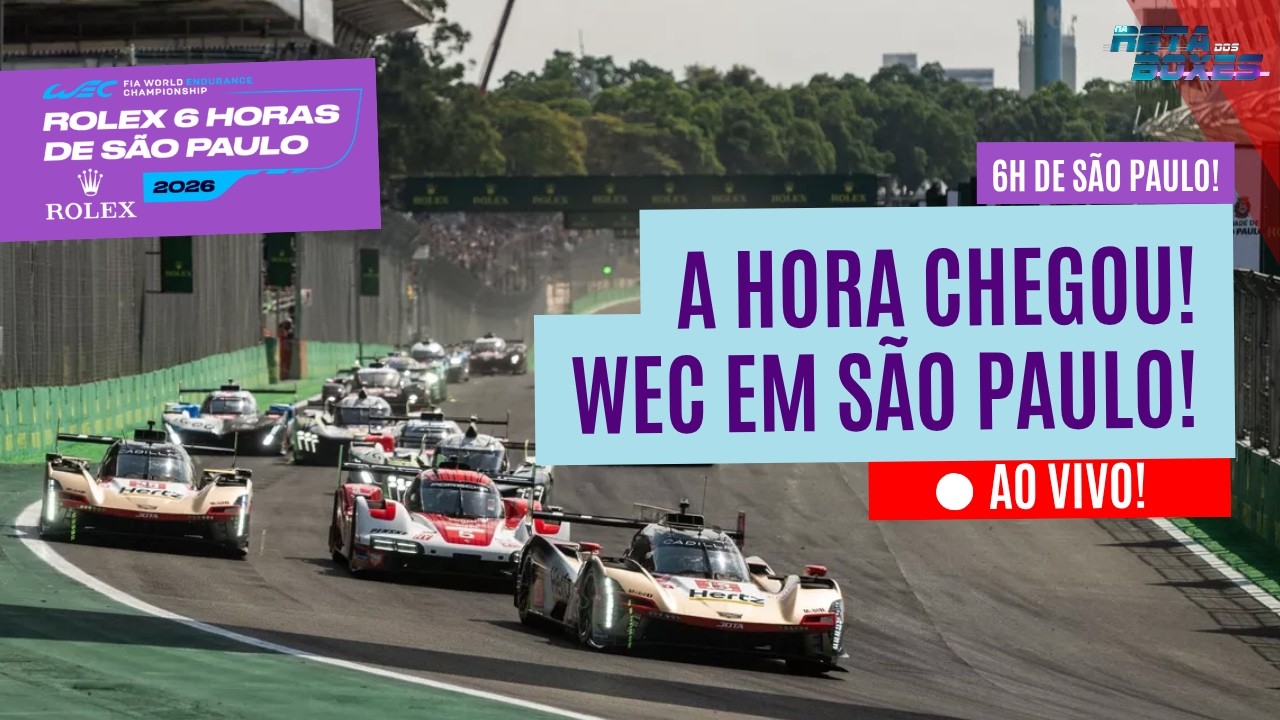 HORA DA LARGADA! 6 HORAS DE SÃO PAULO DO WEC - AO VIVO! | NA RETA DOS BOXES