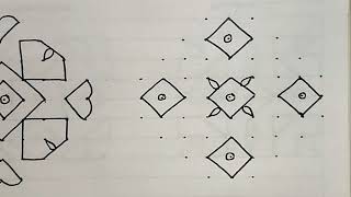 9*3*3 dots kolam| Easy dots kolam| Simple rangoli designs|