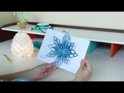 Faceted Snowflake Holiday Cards - Set of 8