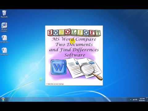 MS Word Compare Two Documents and Find Differences Software