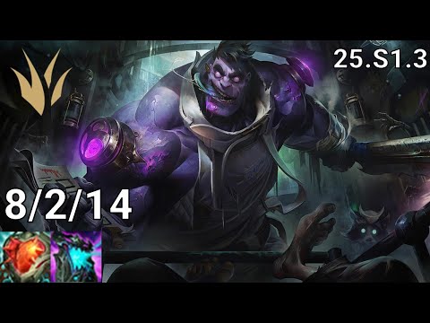 Dr. Mundo Jungle vs Zac - EUW Master | Patch 25.S1.3