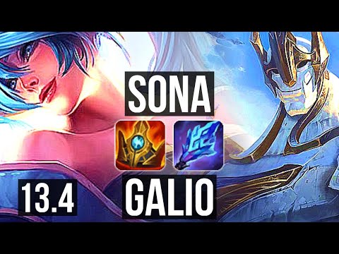 SONA & Varus vs GALIO & Samira (SUP) | 2.8M mastery, 1/0/6 | KR Master | 13.4