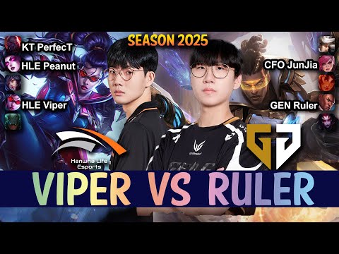 HLE Viper vs GEN Ruler - Viper VAYNE vs Ruler LUCIAN ADC - Patch 25.11 KR Ranked | lolrec