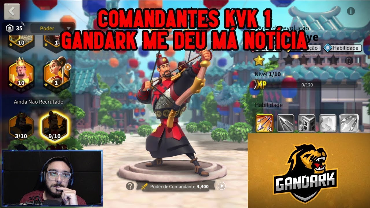 MEUS COMANDANTES PARA KVK 1 E GANDARK ME TROUXE UMA MÁ NOTICIA!