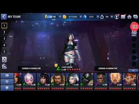 Shadowland Solo T1 Luna Snow vs. Team 1 & 2 Entry Mode Floor 15 Marvel Future Fight