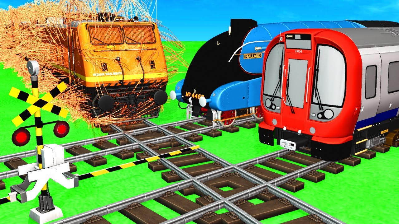 【踏切アニメ】もふもふ電車 Railroad Crossing Train Animation