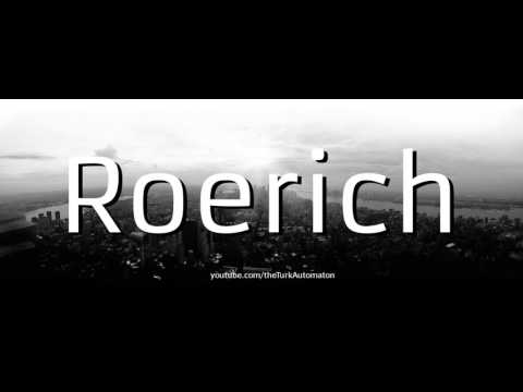 How to pronounce Roerich in German