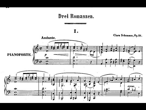 Clara Schumann: Drei Romanzen Op. 21 (1853)