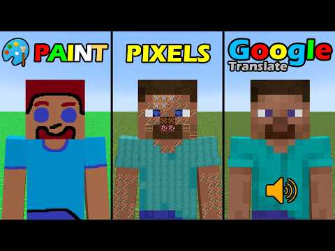 Minecraft but Paint vs Pixels vs Google Translate