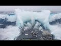 WARSHIP Hit By Monster Wave Near Antarctica [4K]