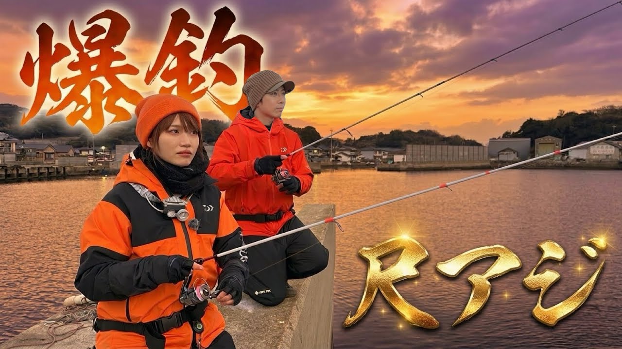 【尺アジ爆釣】鯵の神様と並んで釣りしたら、ひたすら尺アジ釣れちゃってるぅ‼️