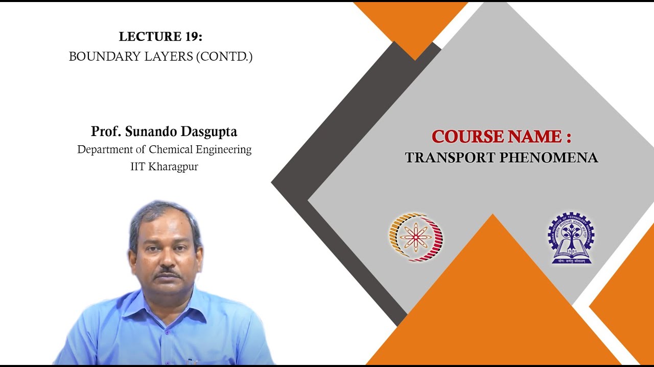 Lecture 19 :  Boundary Layers (Contd.)