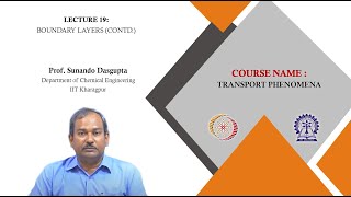 Lecture 19 :  Boundary Layers (Contd.)