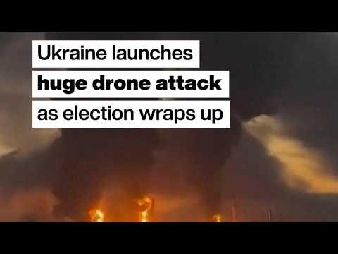 Moscow: Ukraine launches huge drone attack as election wraps up