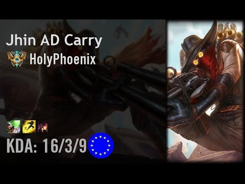 Jhin AD Carry vs Lucian - HolyPhoenix - EUW Challenger Patch 6.9