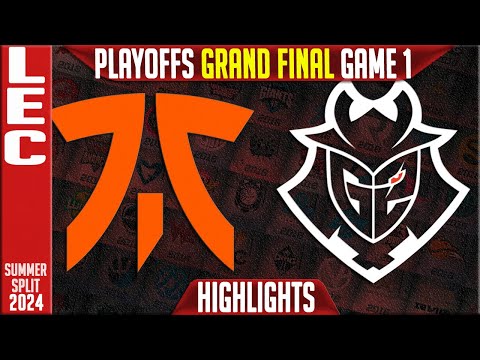 FNC vs G2 Highlights Game 1 | GRAND FINAL LEC Playoffs Summer 2024 | Fnatic vs G2 Esports G1