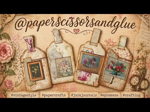Easy pretty vintage tags from magazines  📚✂️☕️#papercraftideas