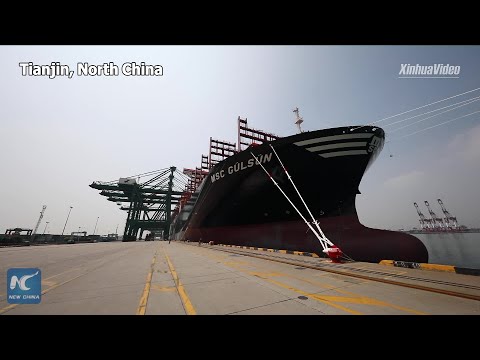 World's largest container ship sets sail from China's Tianjin