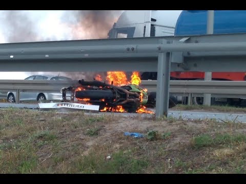 Wypadek motocyklisty na moście w Płocku 11.09.2019