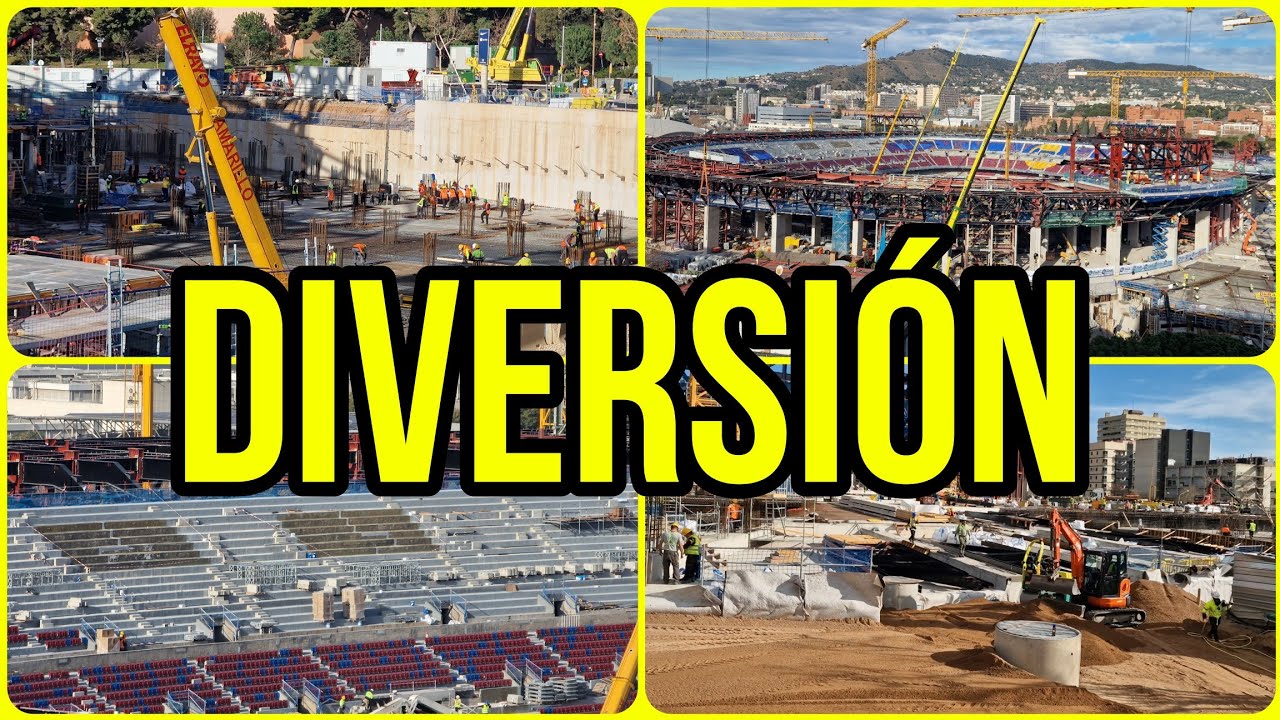 🔴OBRAS CAMP NOU (23 de Enero)⚠️Finalizando todo el perímetro del estadio