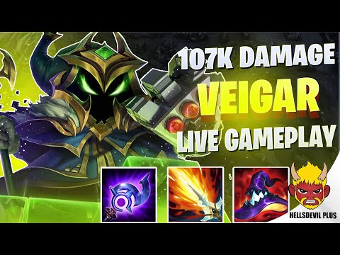 107K DAMAGE 500 STACKS MONSTER VEIGAR! - Wild Rift HellsDevil Plus Gameplay