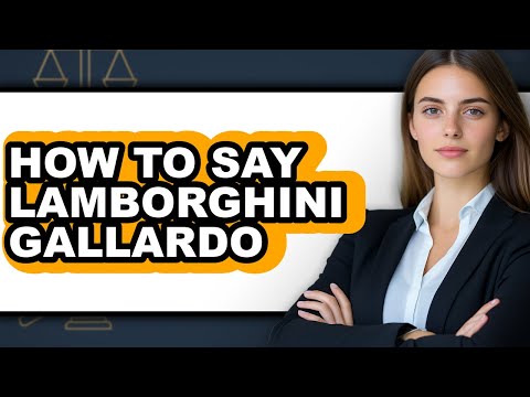 How to Say Lamborghini Gallardo (updated)
