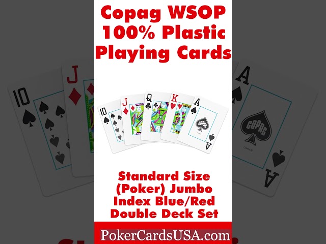 Vídeo relacionado con Copag 1546 Design - Cartas de Juego 100% plástico, tamaño de póquer (estándar) Rojo/Azul (índice Jumbo, 1 Juego)