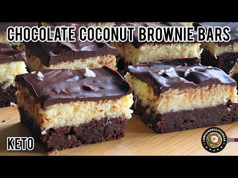 Keto Chocolate Coconut Brownie Bars | The most popular dessert recipe here | Even better now!