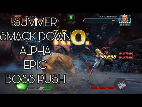 Summer  smackdown Alpha Boss Rush Epic Difficulty - Torch'Em - Marvel contest of champions