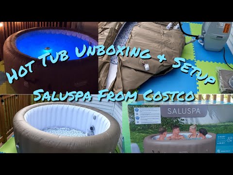 Saluspa Inflatable Hot Tub From Costco Unboxing And Complete Setup