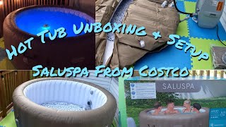 Saluspa Inflatable Hot Tub From Costco Unboxing And Complete Setup