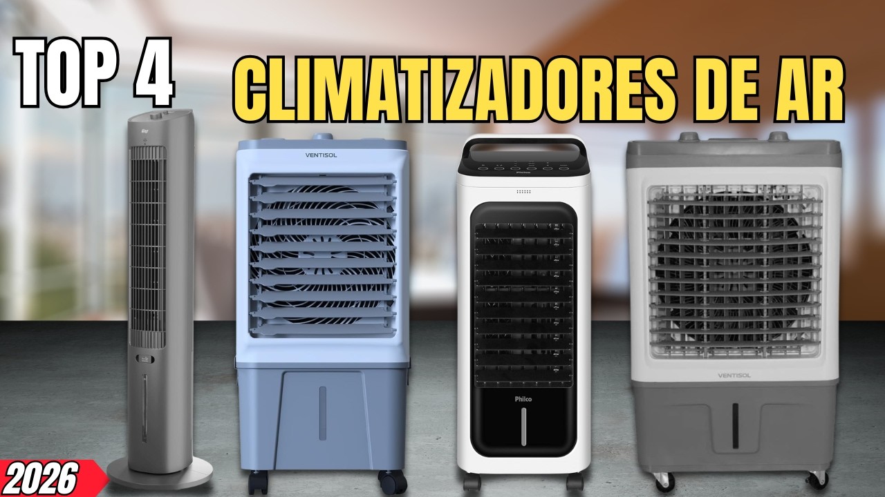 TOP 4 Melhores CLIMATIZADORES DE AR | Climatizadores Em 2026