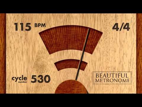 115 BPM 4/4 Wood Metronome HD