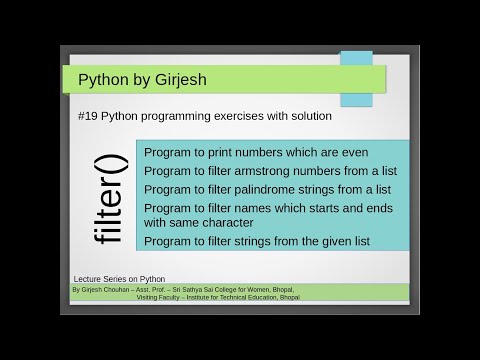 Q 66 To Q 70 Python Solved Python Practice Exercises Implementing Filter Function