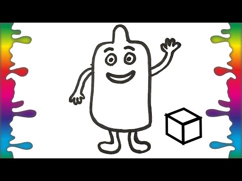 Färglägg Babblarna - Giggi leker med alfabetsklossar - Färger för barn