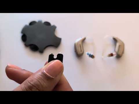 Changing your hearing aid wax filter.  Bernafon Encanta