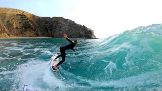 RAW GoPro 8 footage - Progressive surfing in the Algarve, Portugal
