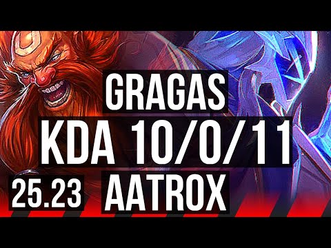 GRAGAS vs AATROX (TOP) | 10/0/11 | EUW Challenger | 25.23