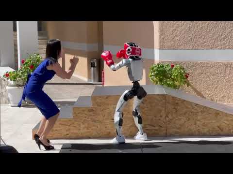 Box Fight Round1 Robots Humanoid vs Human | Swiss Future Institute Humanoid Olympiad Katrin J. Yuan