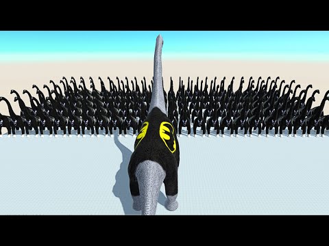 BATMAN BRACHIO vs ALL SUPER MAN BRACHIO DEATH FALL - Animal Revolt Battle Simulator