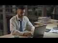 Angry Man Punches Laptop