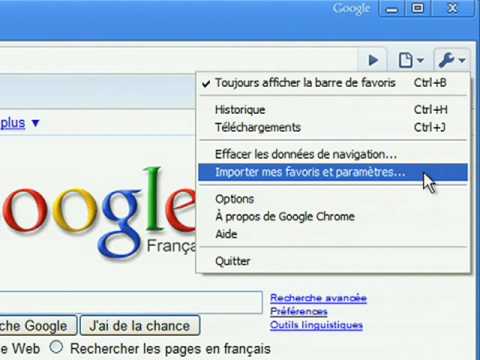 comment retrouver favoris google chrome