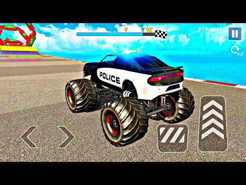 Monster Truck Mega Ramp Extreme Racing | Impossible GT Car Stunts Driving | Gadi Game | Android Game