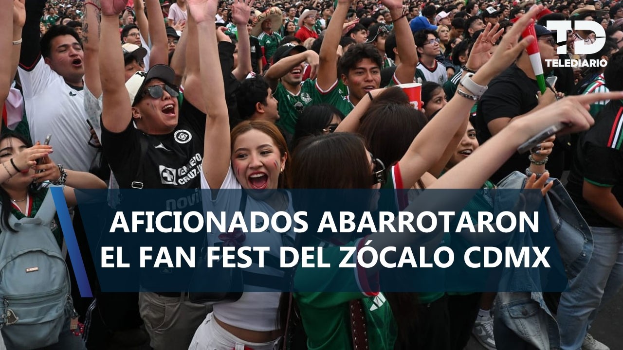 Aficionados abarrotan Fan Fest CdMx para ver el partido México vs Corea del Sur