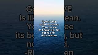 God's love is like an ocean. #godlyquotes #love