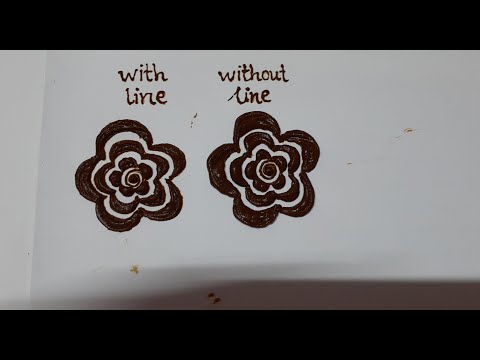 how to draw dubai henna flower |simple dubai flower | simple flower in mehndi design | floral flower