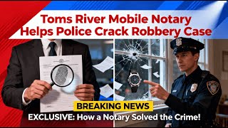Mobile Notary In Toms River NJ Help Police Crack Robbery Case