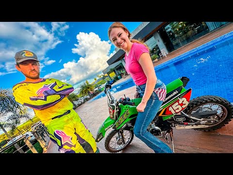 My brother taught me how to ride a motocross bike.