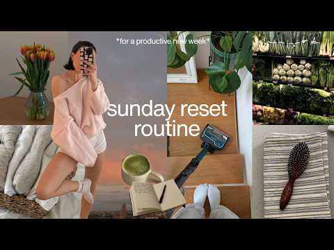 sunday reset routine 🎧 prep for a productive week, cleaning, self care