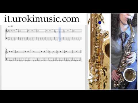 Lezioni di Sassofono Contralto C#1 S#1 L#8 Melodia Tutorial Spartito Imparare Insegnante Metodi Part